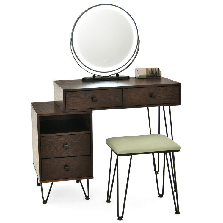 Modern Dressing Table with Storage Cabinet