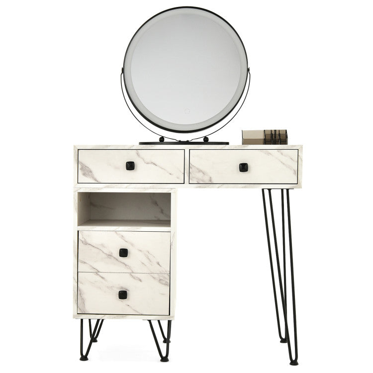 Modern Dressing Table with Storage Cabinet