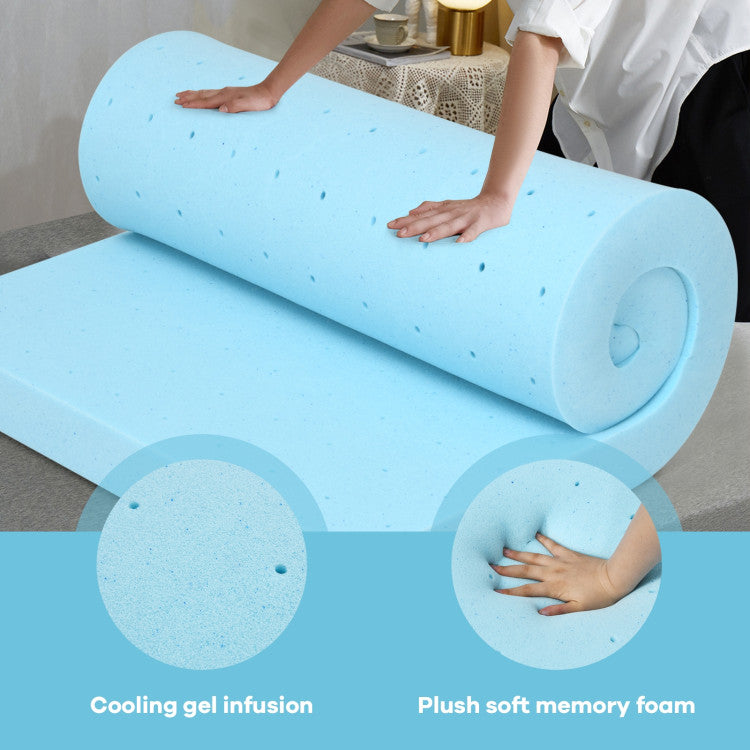 3 Inch Gel-Infused Cooling Mattress Topper