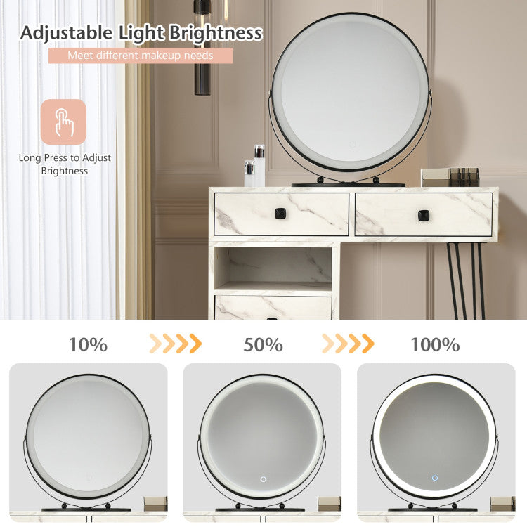 Modern Dressing Table with Storage Cabinet