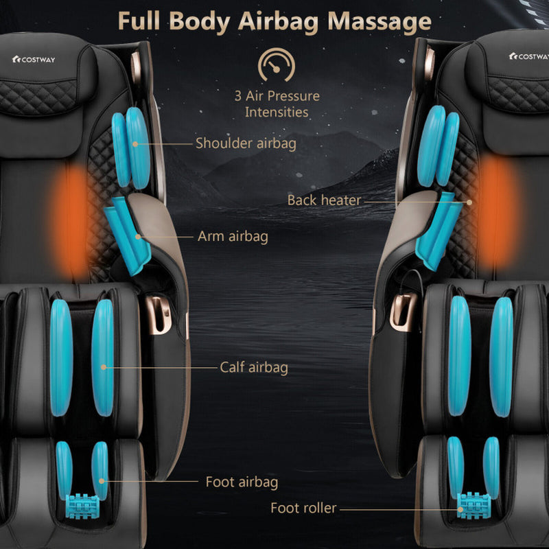 3D Sl-Track Electric Full Body Zero Gravity Shiatsu Massage Chair with Heat Roller