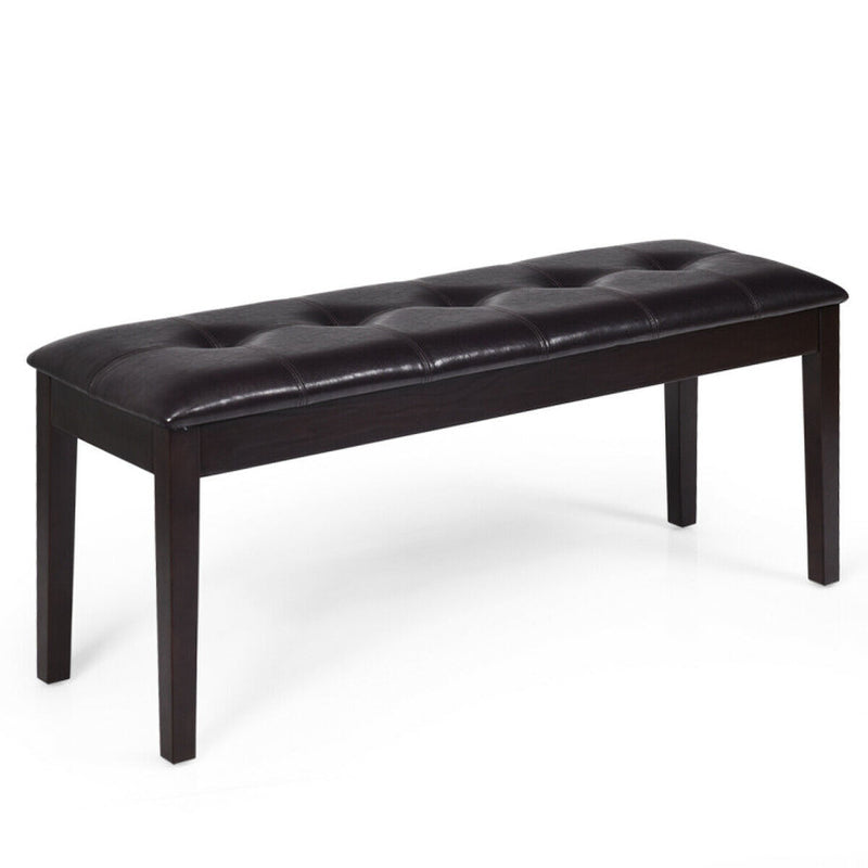 Traditional Upholstered PU Leather Dining Room Bench