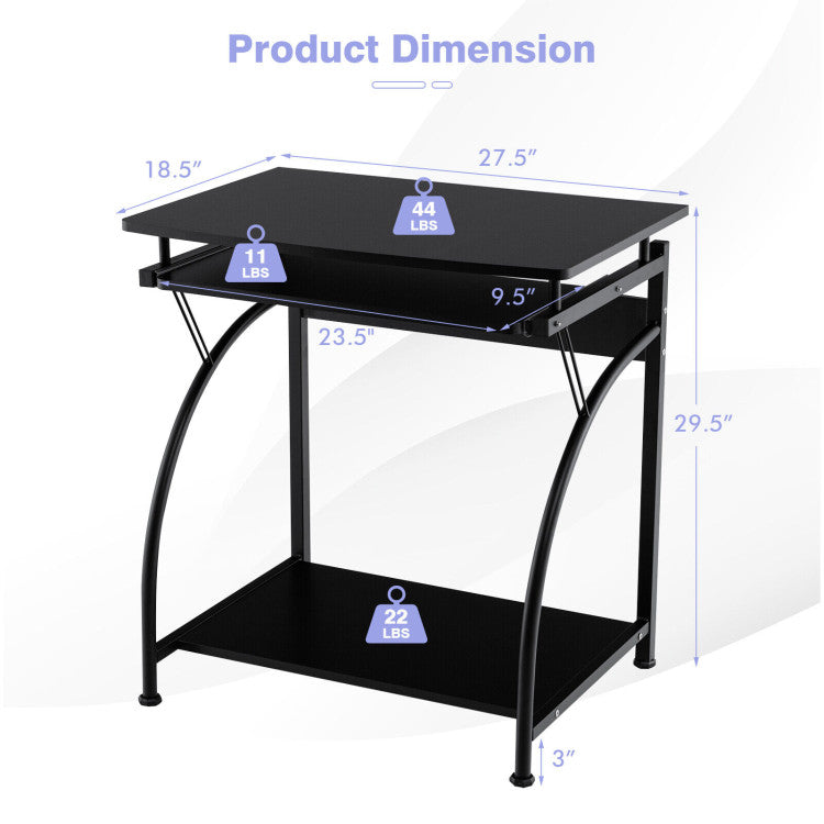 Spacious Wooden Piece Laptop Computer Desk