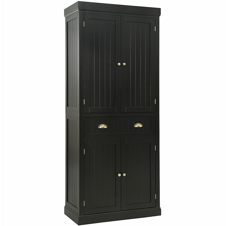 Traditional Freestanding Storage Cabinet with Adjustable Shelves and Drawer