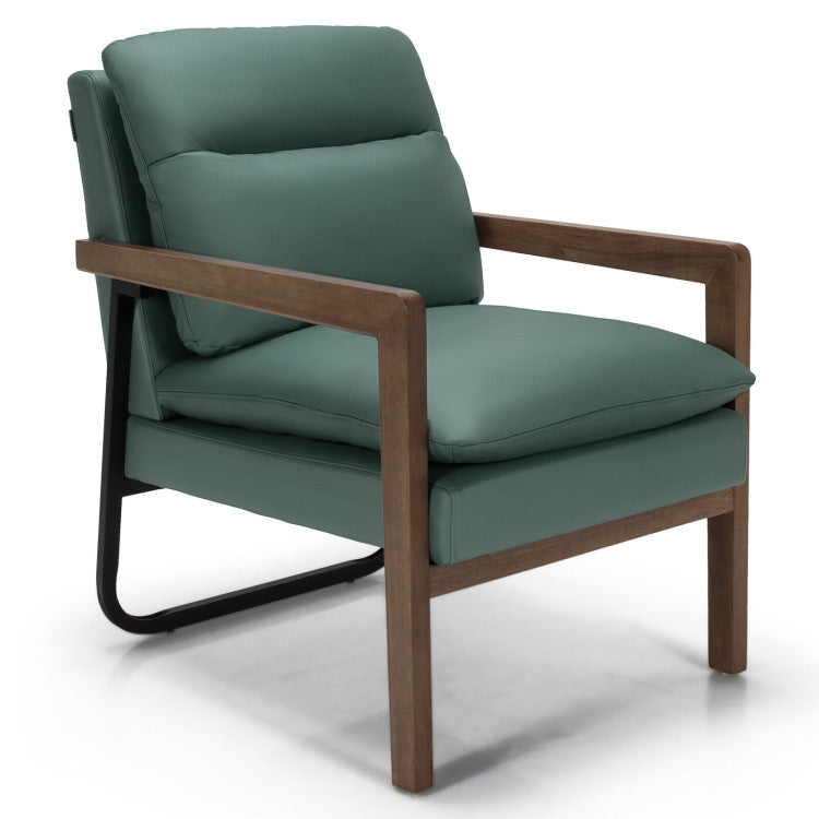 Single Sofa Chair with Extra-Thick Padded Backrest