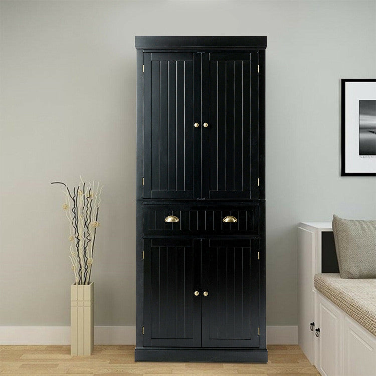 Traditional Freestanding Storage Cabinet with Adjustable Shelves and Drawer