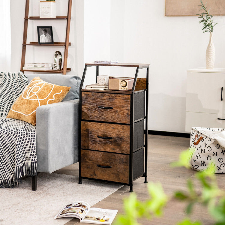 3 Drawer Dresser with Adjustable Footpads