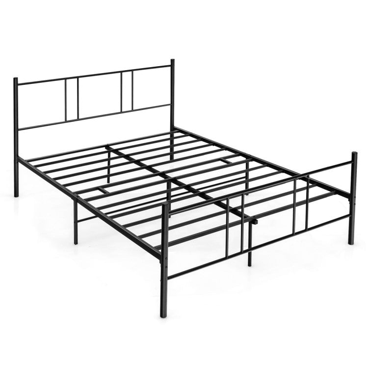 Full/Queen Size Platform Bed Frame with High Headboard