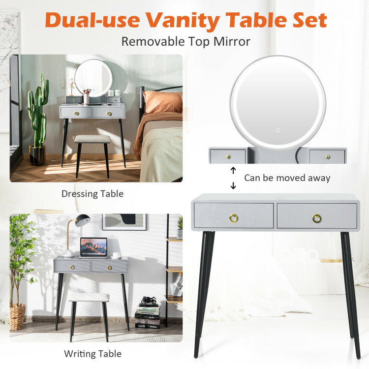 Vanity Table Set with Mirror