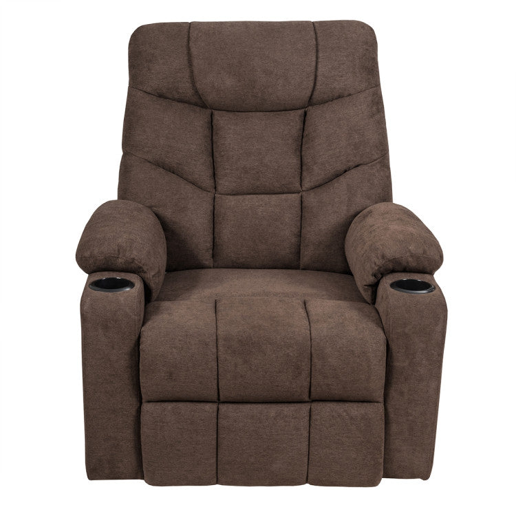 Electric Power Lift Massage Recliner Sofa with 8 Point Massage and Lumbar Heat