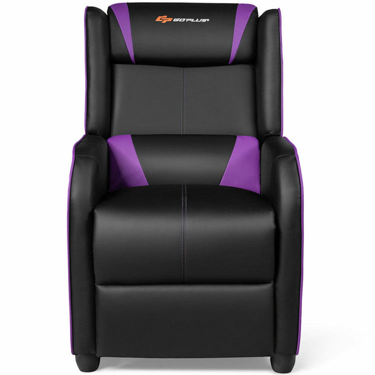 Adjustable Modern Gaming Recliner Chair with Massage Function and Footrest