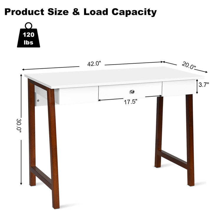 Computer Desk Laptop PC Writing Table with Storage Drawers