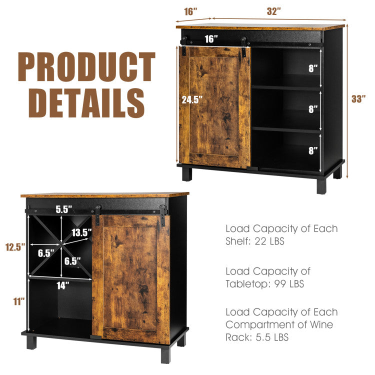 Industrial Storage Cabinet with Sliding Barn Door