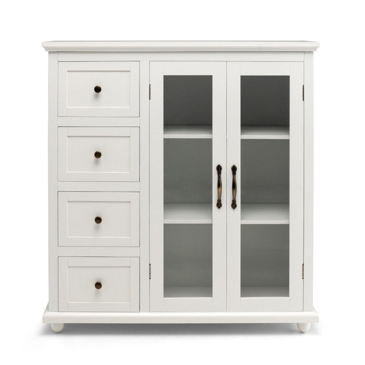 Buffet Sideboard Table Kitchen Storage Cabinet with Drawers and Doors