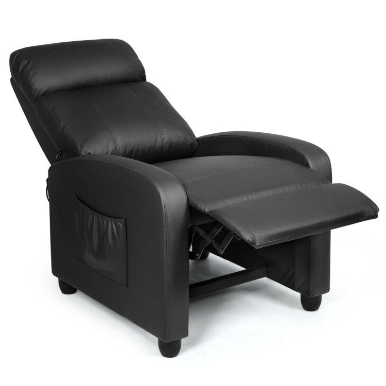 Recliner Sofa with Massage Function and Padded Seat