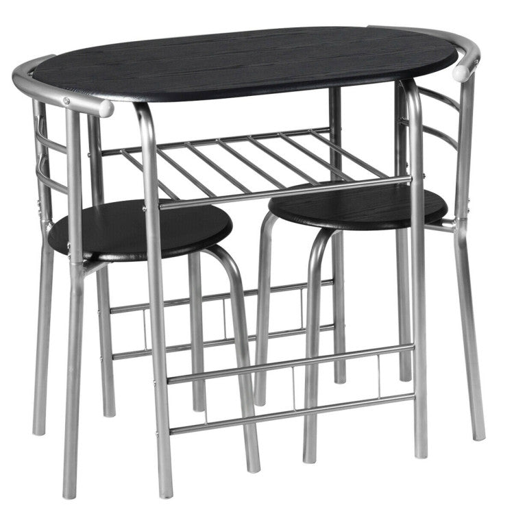 3-Piece Space-Saving Bistro Set for Kitchen and Apartment