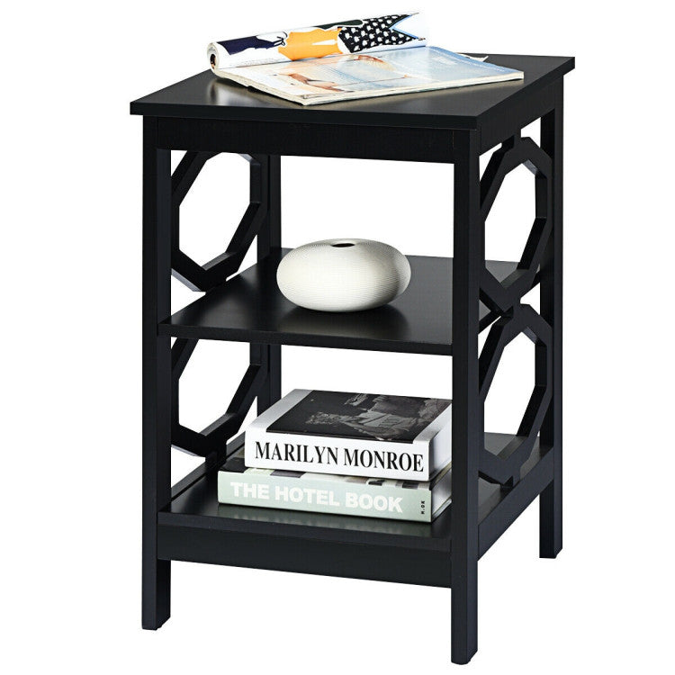 3-Tier Nightstand Sofa Side End Accent Table