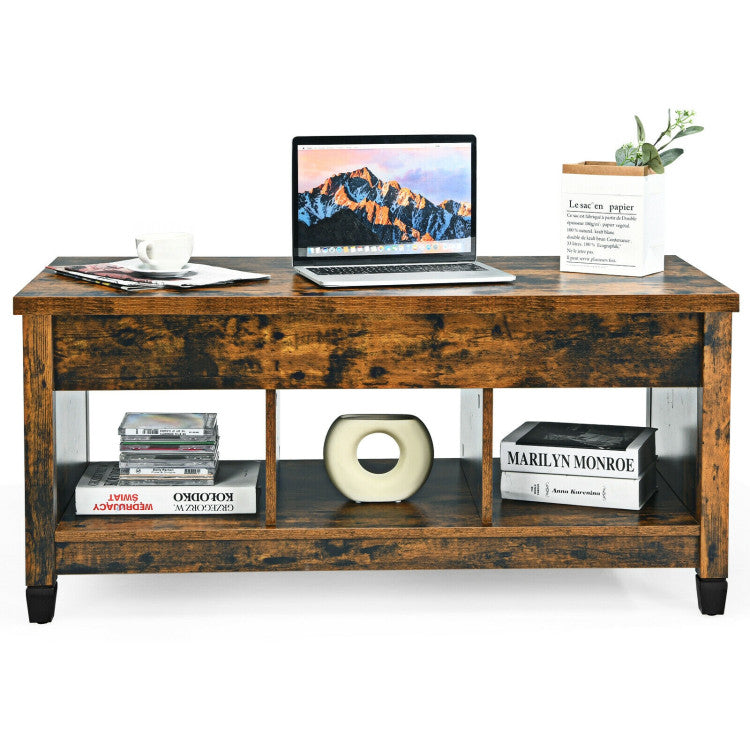 Lift Top Coffee Table with Hidden Storage Compartment