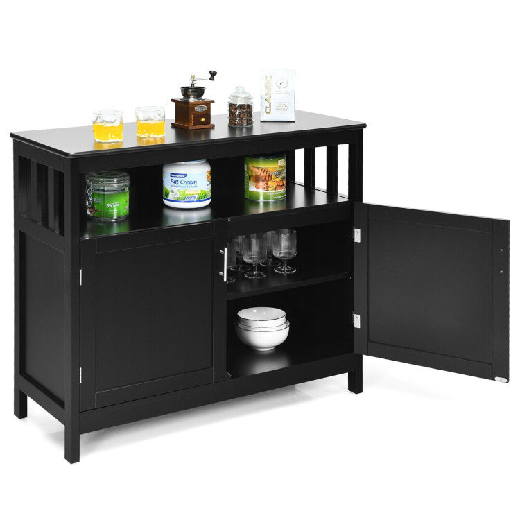 Kitchen Buffet Server Sideboard Storage Cabinet with 2 Doors and Shelf