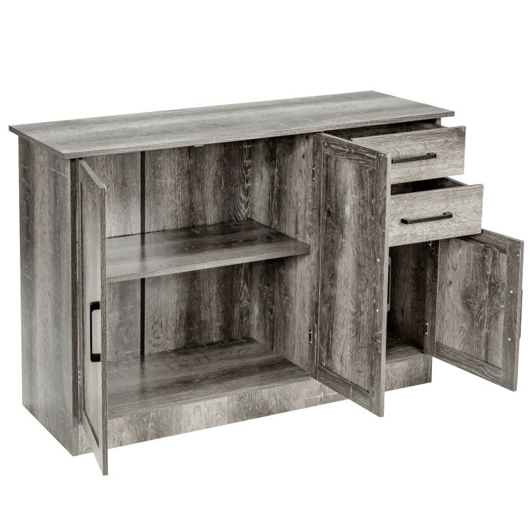 Buffet Storage Cabinet with 2-Door Cabinet and 2 Drawers