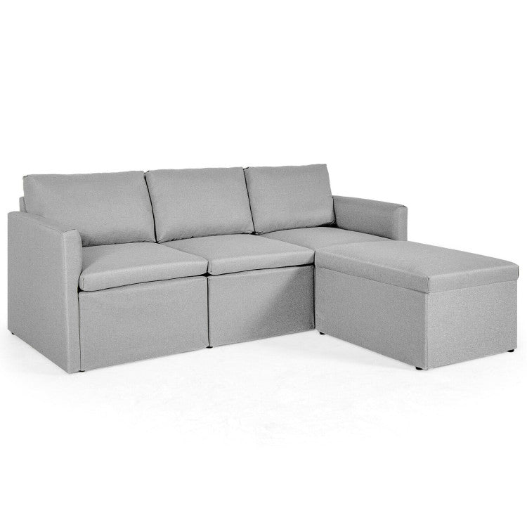 Convertible L-Shaped Sectional Sofa Couch with Reversible Chaise