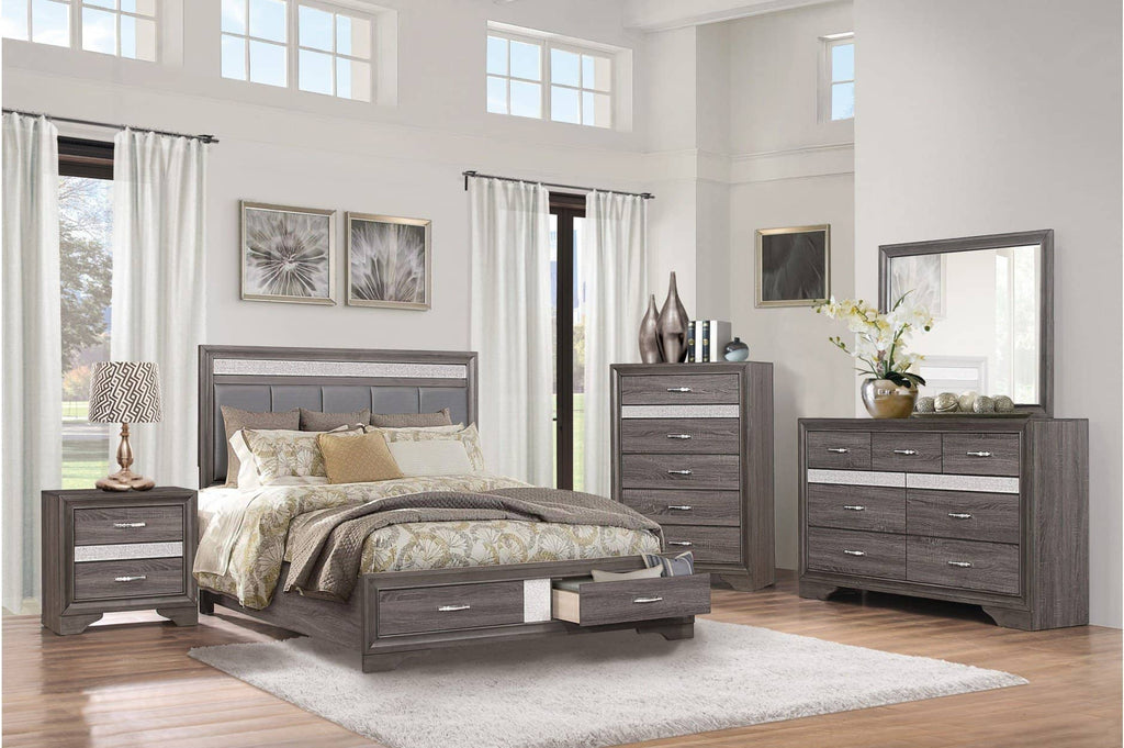 Embossed Faux-Wood Veneer Bedroom Luster - StafforaFurniture