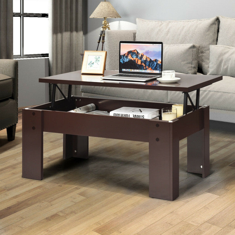 Lift Top Coffee Table with Hidden Storage Compartment