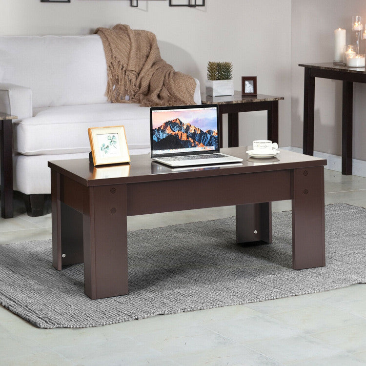 Lift Top Coffee Table with Hidden Storage Compartment