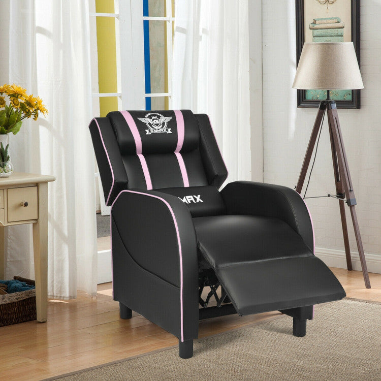 Massage Gaming Recliner PU Leather Chair with Footrest