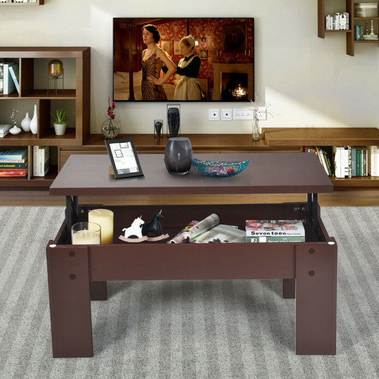 Lift Top Coffee Table with Hidden Storage Compartment