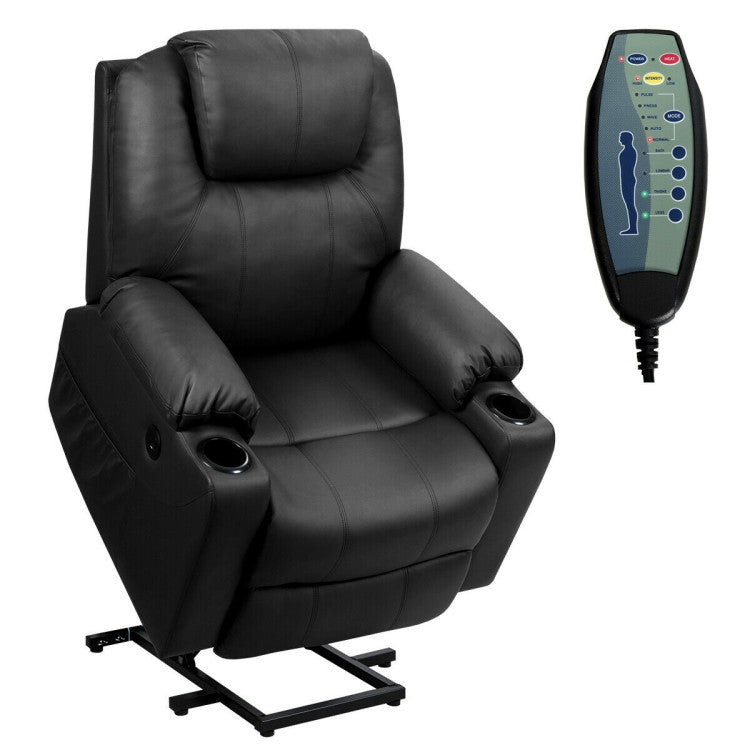 Electric Power Lift Multifunction Electric Recliner with 2 Side Pockets and Cup Holders