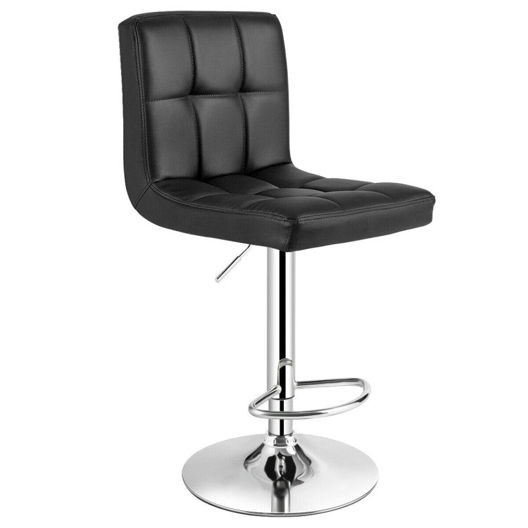 Adjustable Swivel Bar Stool with PU Leather