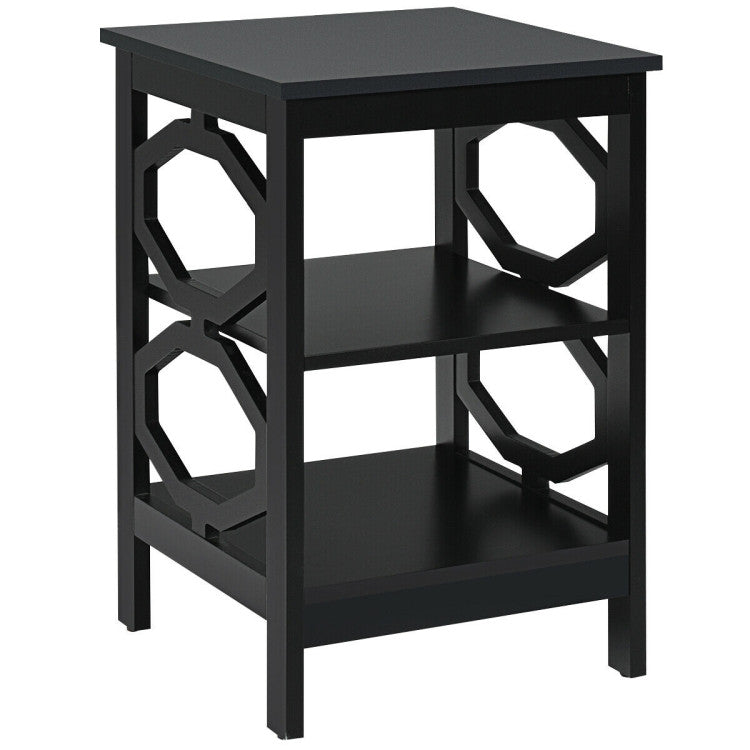 3-Tier Nightstand Sofa Side End Accent Table