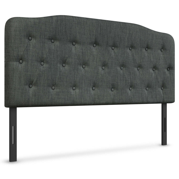 Queen Size Upholstered Headboard with Adjustable Heights