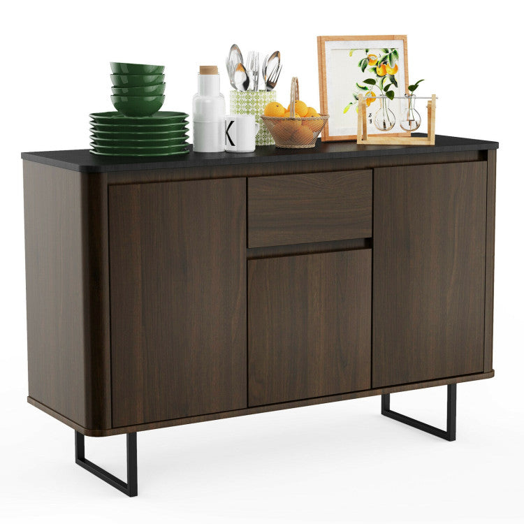 3-Door Kitchen Buffet Sideboard with Drawer for Living Room Dining Room