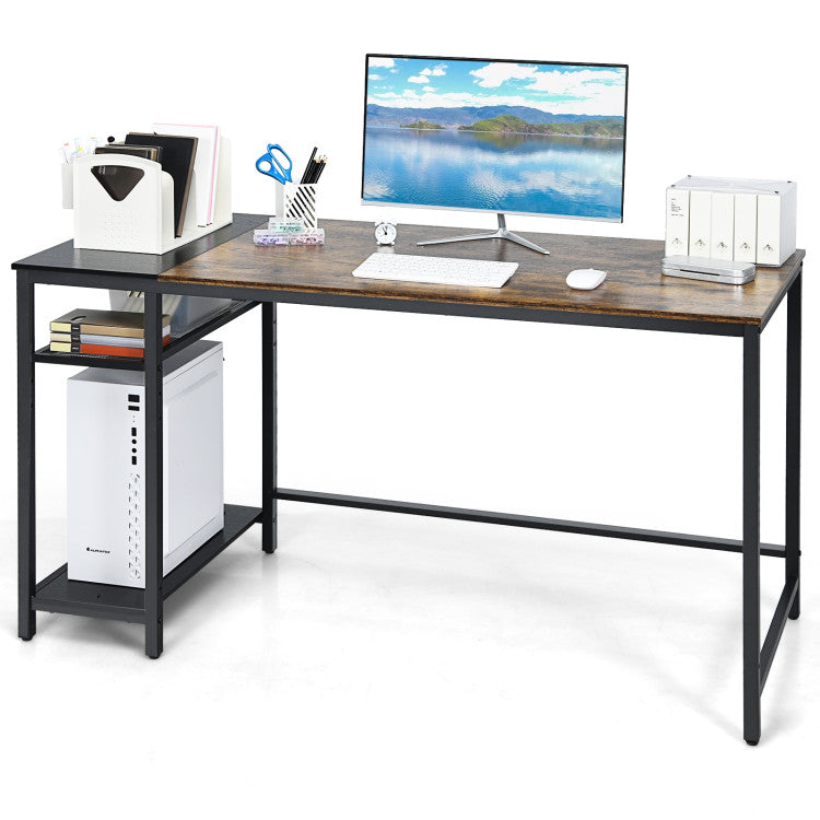 55 Inch Reversible Computer Desk with Splice Tabletop