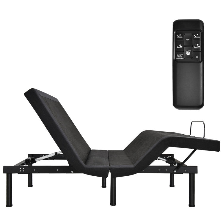 Adjustable Electric Bed Frame with Massage Remote Control