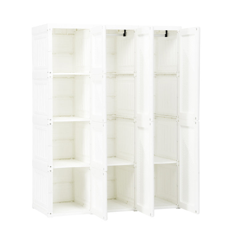 Foldable Closet Clothes Organizer with 8 Cubby Storage