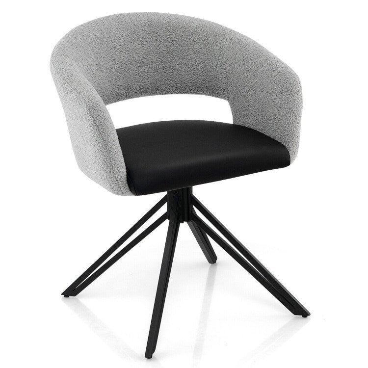 Modern Swivel Accent Chair with Solid Steel Legs