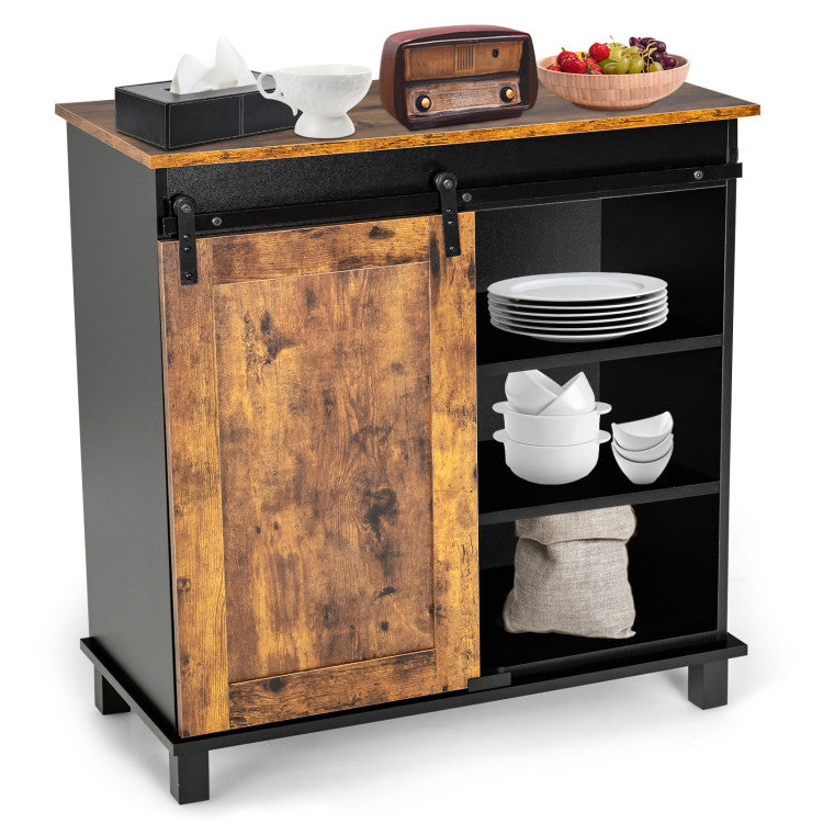 Industrial Storage Cabinet with Sliding Barn Door