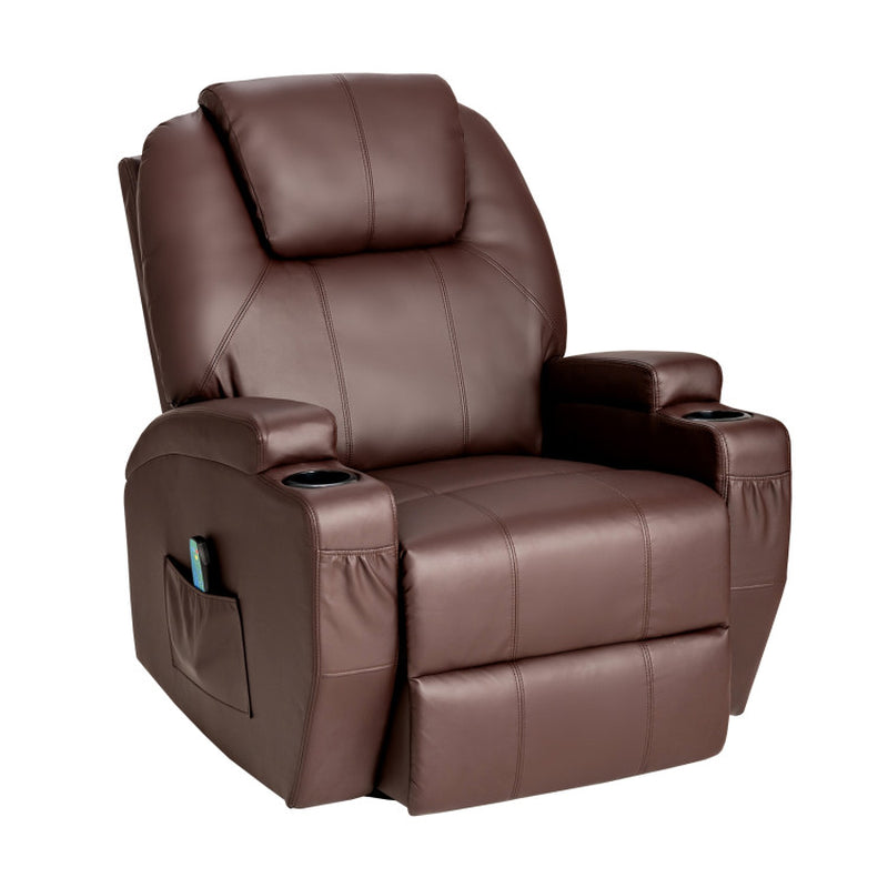 360-Degree Swivel Massage Recliner Chair with Remote Control for Home