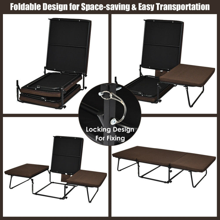 Folding Guest Sleeper Bed with 6 Adjustable Positions