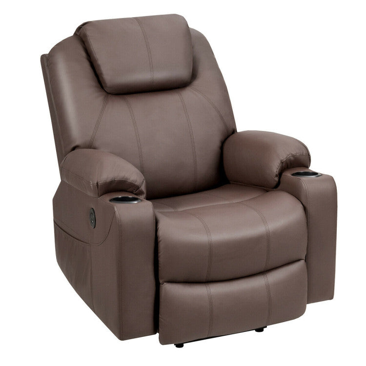 Electric Power Lift Multifunction Electric Recliner with 2 Side Pockets and Cup Holders