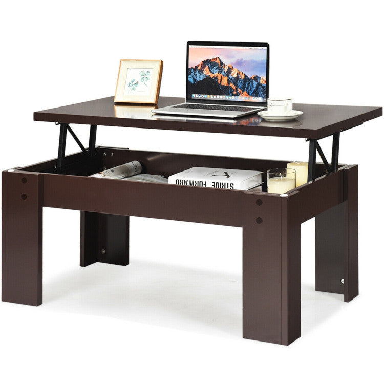 Lift Top Coffee Table with Hidden Storage Compartment