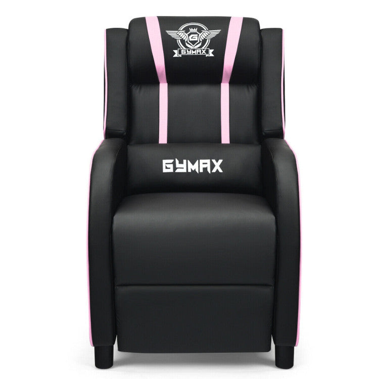 Massage Gaming Recliner PU Leather Chair with Footrest