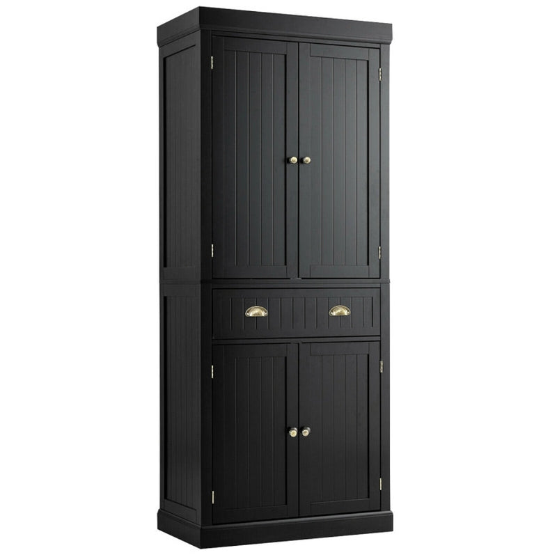 Traditional Freestanding Storage Cabinet with Adjustable Shelves and Drawer