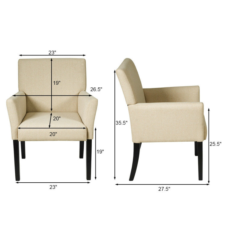 Fabric Upholstered Executive Guest Armchair