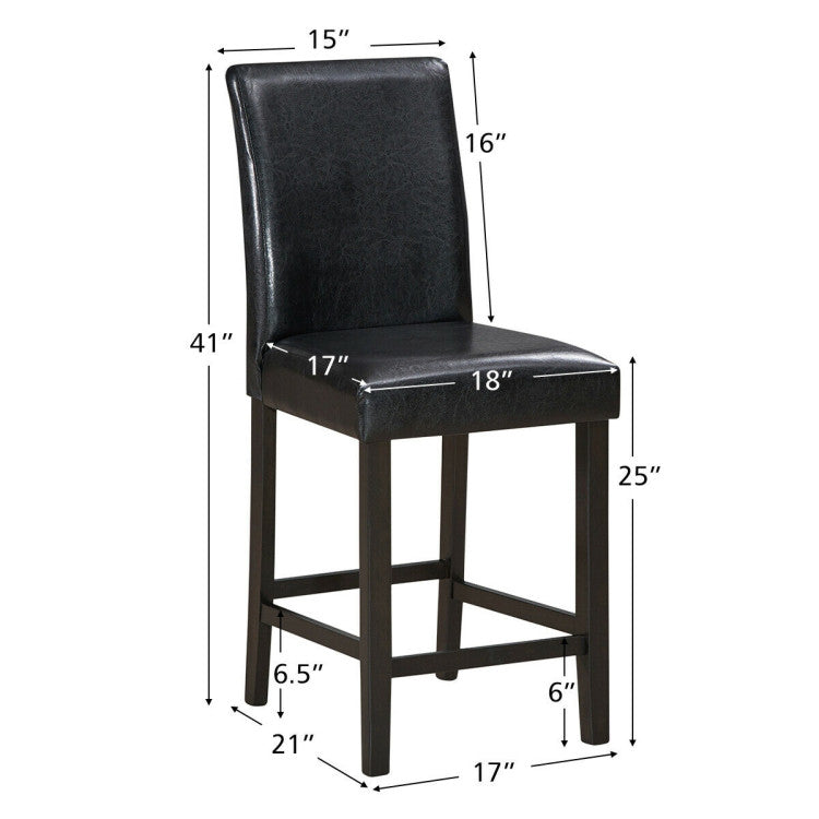 25 Inch Counter Height Set of 2 Bar Stools