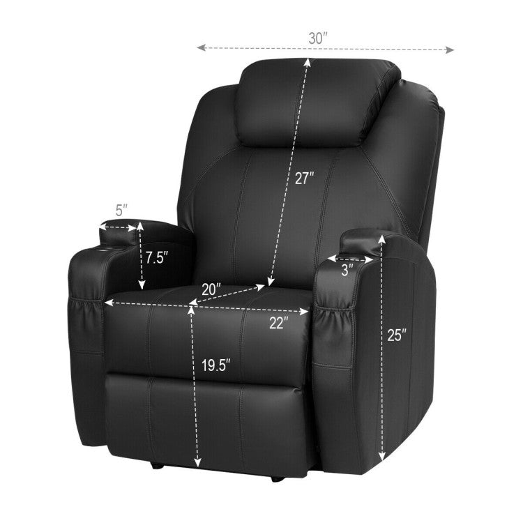 Power Lift Recliner Chair with Massage and Heat for Elderly with Remote Control