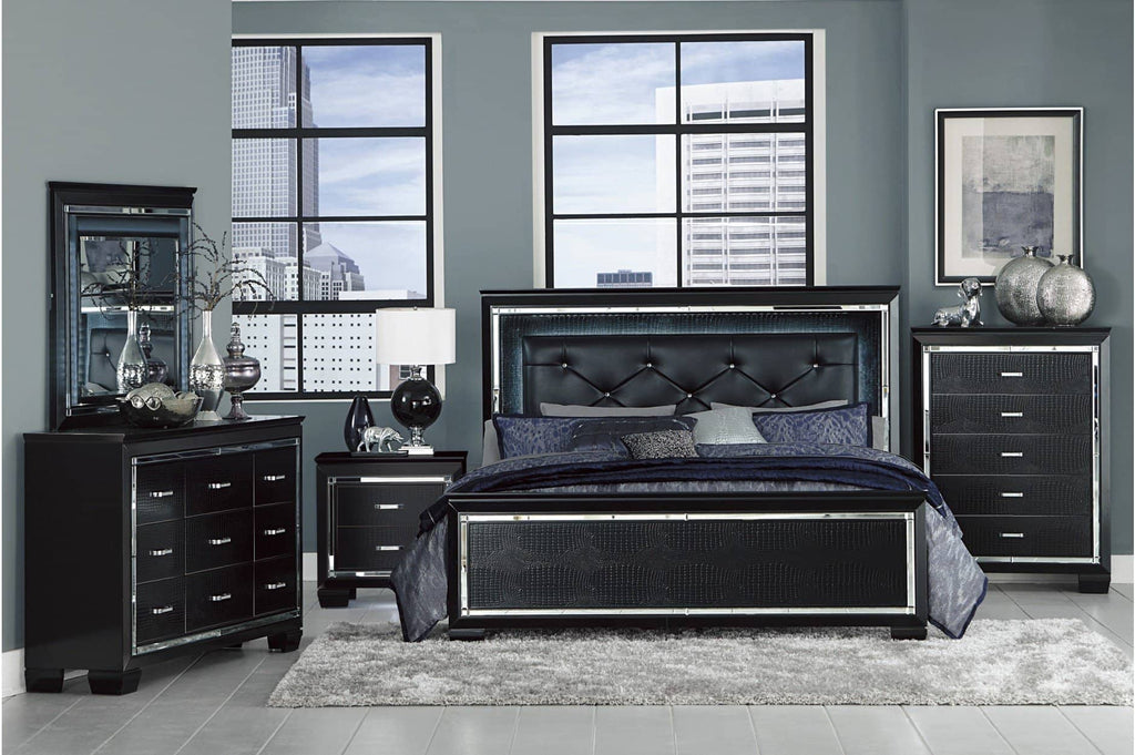 Black Bedroom Allura - StafforaFurniture